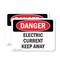 Signmission Electric Current Keep Away Danger Sign, Plastic, 10in W x 7in L, 2PK OS-2PACK-DS-P-710-L-1945 - alternate 1